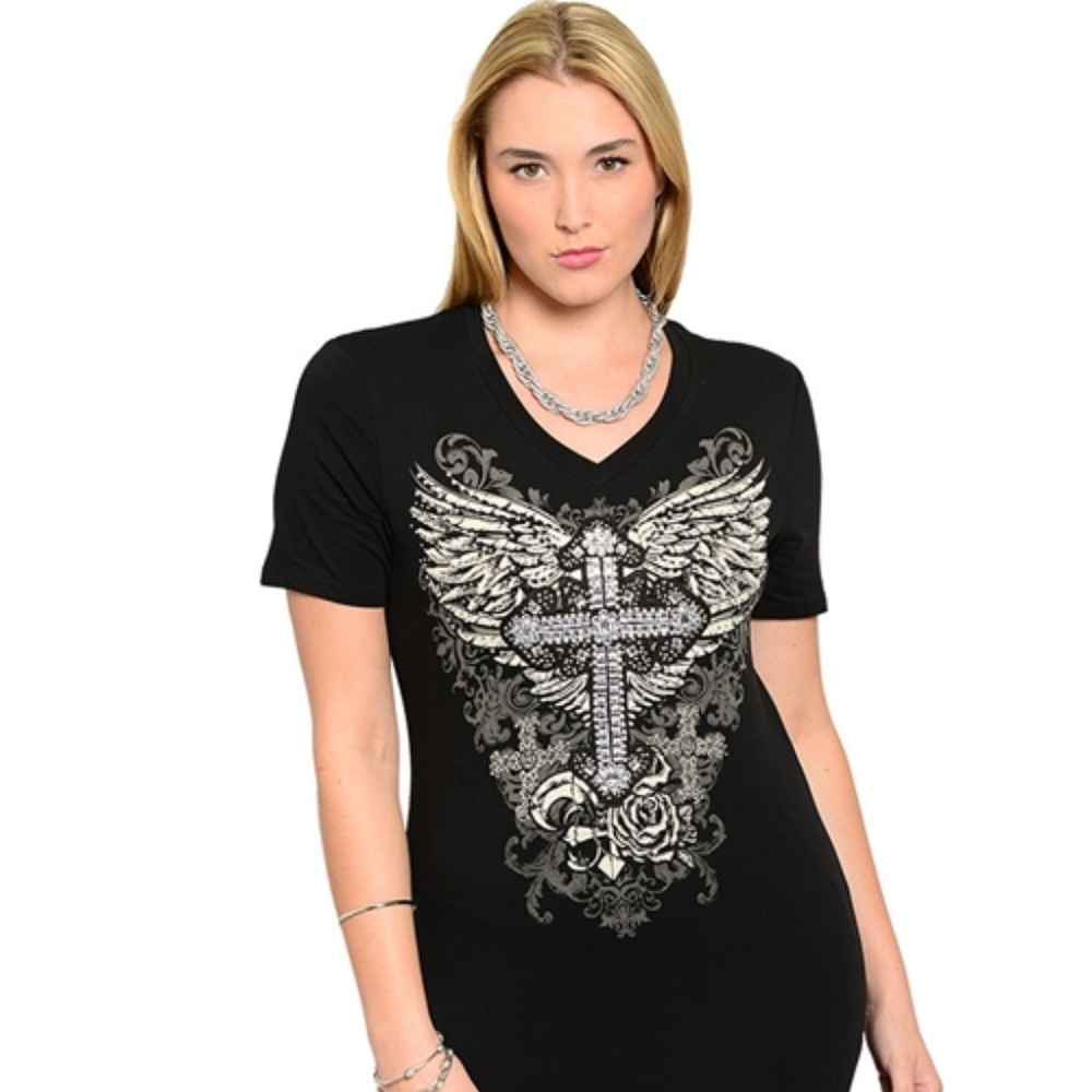 Plus SIze Embellished Tee